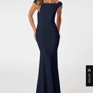 Elegant Navy Blue Maxi Dress
